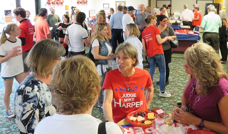 Supporters of Trinity County Superior Court Judge Michael Mike Harper